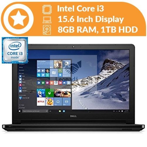 DELL Inspiron 15 Intel Core I3 2.4Ghz (8GB SDRAM, 1TB HDD) 15.6-Inch Windows 10 Laptop – Black