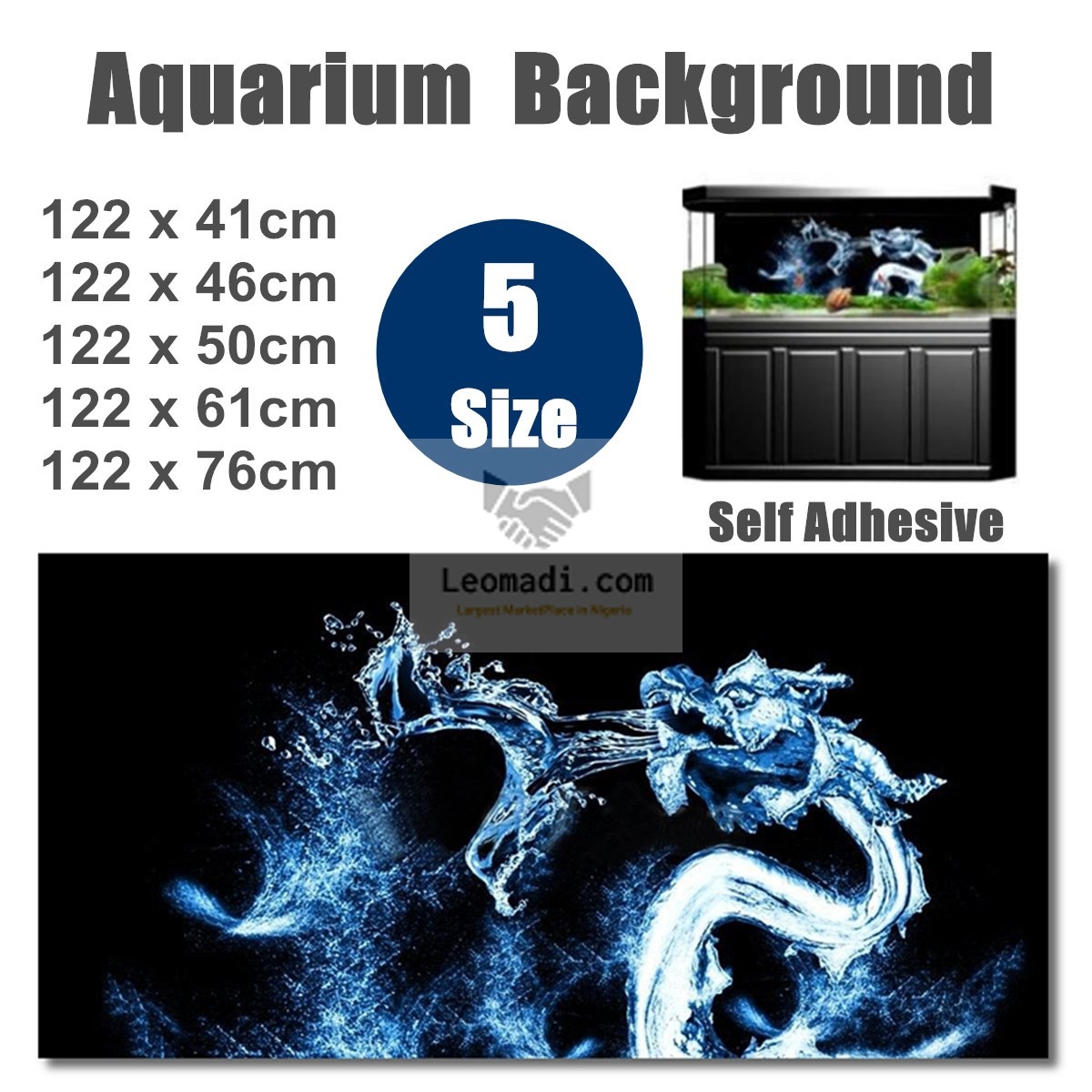 Shipped from abroad HD Water Dragon Background Poster Fish Tank Aquarium